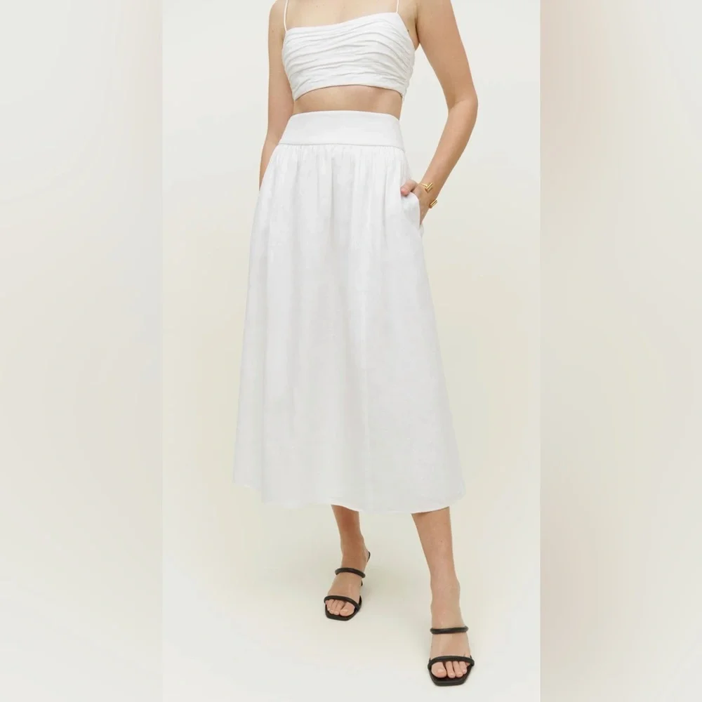 REFORMATION LOUISE TWO PIECE LINEN SET SIZE 12
